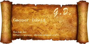 Gmoser Dávid névjegykártya